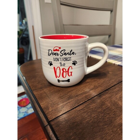 Dear Santa “Don’t Forget The "Dog" Christmas Coffee Mug 16 Oz - Picture 1 of 5